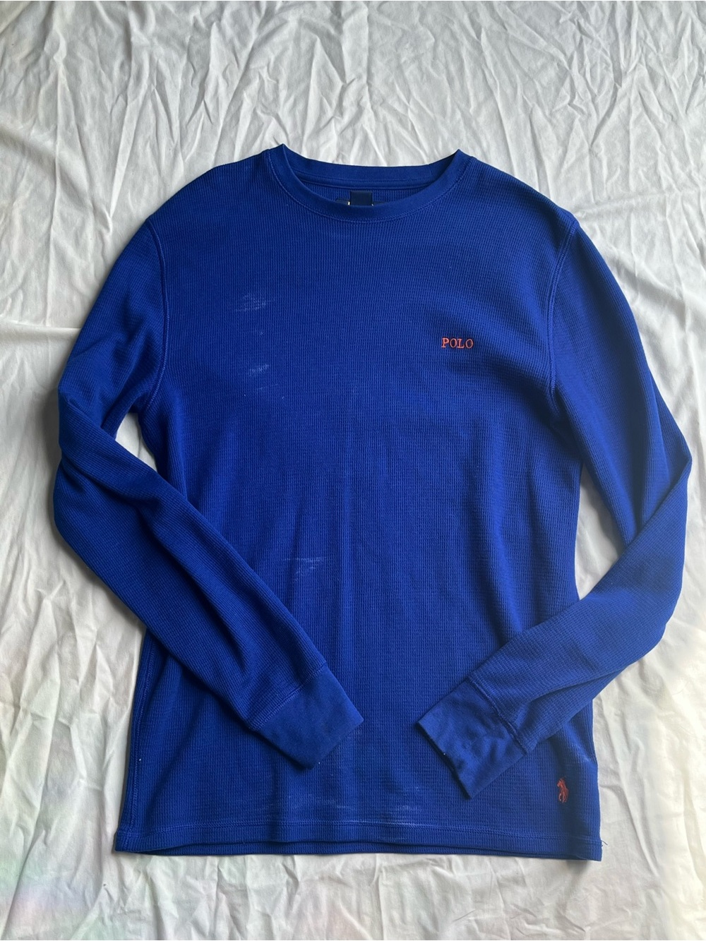 Polo by Ralph Lauren Long-Sleeve Thermal Shirt in Royal Blue